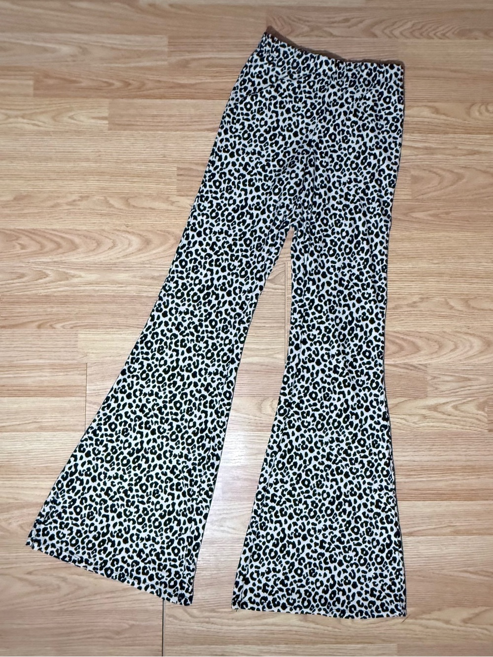Forever 21 Leopard Print Flare Leg Pants